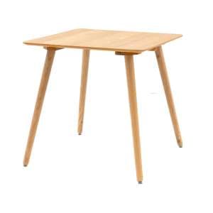 Hervey Wooden Dining Table Square In Natural - UK