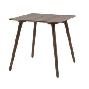 Hervey Wooden Dining Table Square In Smoked Oak - UK