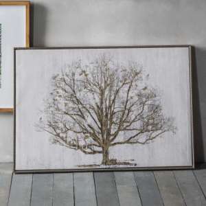 Hester Golden Oak Framed Wall Art In Brown And Natural