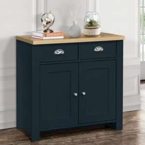 Highland Wooden Sideboard With 2 Door 2 Drawer In Blue And Oak - UK