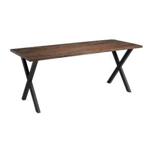 Hinton Large Solid Oak Dining Table In Smoked Oak - UK