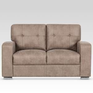 Hobart Fabric 2 Seater Sofa In Taupe - UK