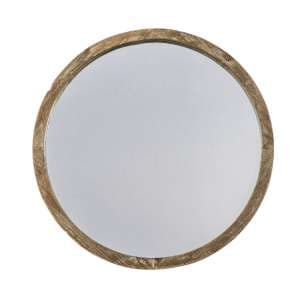 Horsens Small Round Wall Mirror In Natural - UK