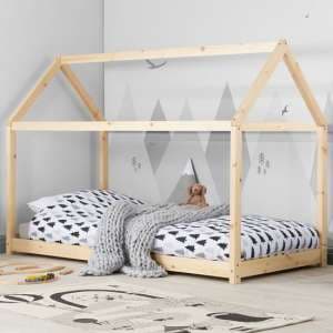 House Wooden Single Bed In Natural Pine