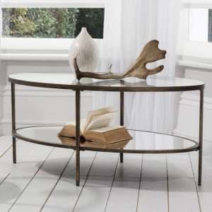 Hobson Clear Glass Coffee Table With Bronze Frame - UK
