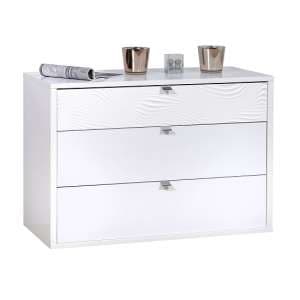 Hummer Chest Of Drawers In White With Three Drawers - UK