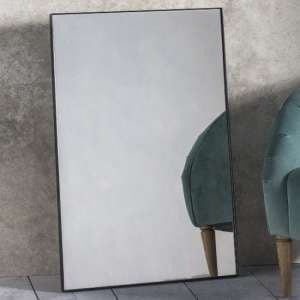 Hurstan Small Rectangular Wall Mirror In Black Frame - UK
