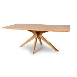 Hvar Wooden Dining Table Rectanuglar Small In Oak - UK