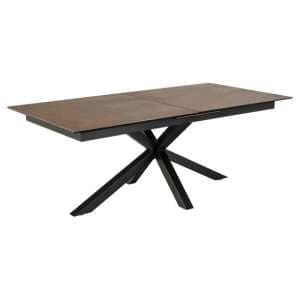 Hyeres Extending Ceramic Dining Table Large In Brown - UK