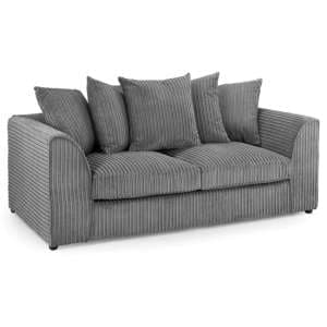 Hyeres Fabric 3 Seater Sofa In Grey - UK