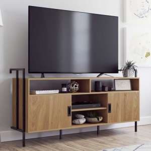 Hythe Wall Mounted Wooden TV Stand In Walnut - UK