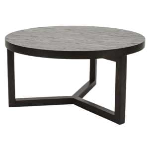 Iden Wooden Coffee Table Round In Wenge - UK