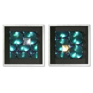 Illusion Picture Glass Wall Art In Silver Wooden Frame