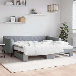 Imperia Fabric Daybed With Guest Bed In Light Grey - UK