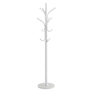 Imperia Metal Coat Stand With Marble Base In White