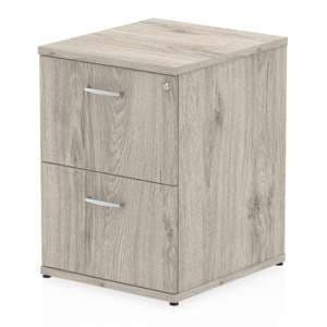 Impulse Wooden 2 Drawers Filing Cabinet In Grey Oak