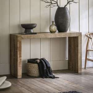 Inca Mango Wood Console Table In Natural - UK