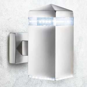 India LED 32 Lights Outdoor Wall Light In Satin Silver