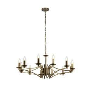 Infinity Wall Hung 12 Pendant Light In Antique Brass - UK