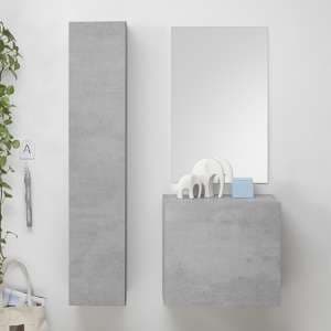 Infra Bathroom Furniture Set In Cement Effect With Storage Unit
