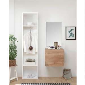 Infra Bathroom Furniture Set In White And Stelvio Walnut