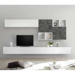 Infra Large White Gloss Entertainment Unit In Oxide