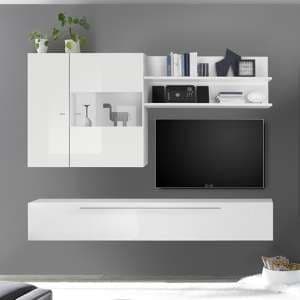 Infra Wooden TV Stand In White High Gloss