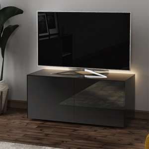 Intel LED TV Stand In Black Gloss With Wireless Charging