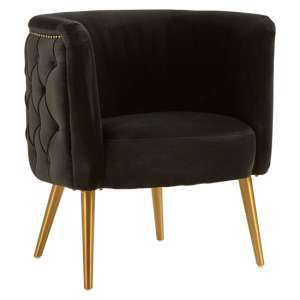 Intercrus Upholstered Fabric Tub Chair In Black