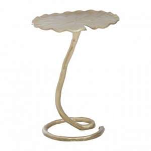 Inventive Round Metal Side Table In Gold - UK
