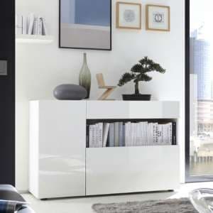 Iris Wooden Sideboard In White High Gloss