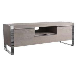 Irvane Wooden 3 Drawers TV Stand In Grey Oak - UK