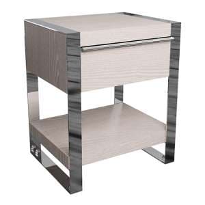 Irvane Large Wooden Side Table In Grey Oak - UK
