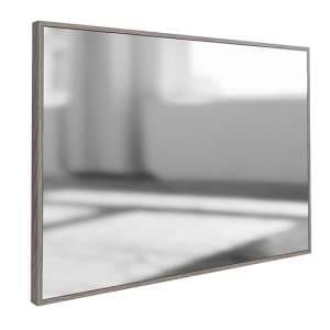 Irvane Wall Mirror In Grey Oak Wooden Frame - UK