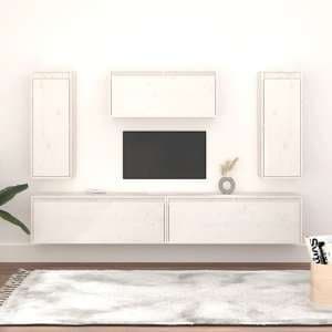 Jackie Solid Pinewood Entertainment Unit In White