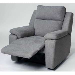 Jackson Fabric Recliner Armchair In Grey