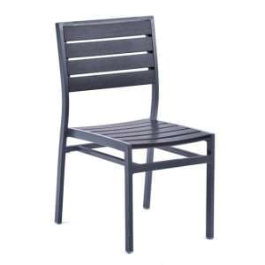 Janya Outdoor Durawood Side Chair In Grey - UK