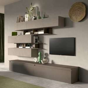 Janya Wooden Entertainment Unit In Clay And Bronze - UK