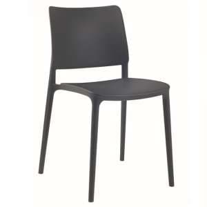 Javes Polypropylene Side Chair In Anthracite - UK