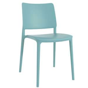 Javes Polypropylene Side Chair In Aqua Blue - UK