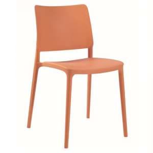 Javes Polypropylene Side Chair In Orange - UK