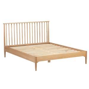 Javion Wooden King Size Bed In Natural Oak - UK