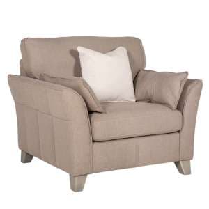 Jekyll Fabric 1 Seater Sofa In Biscuit With Cushions - UK