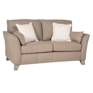 Jekyll Fabric 2 Seater Sofa In Biscuit With Cushions - UK