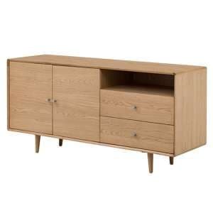 Jenson Large Sideboard With 2 Doors 2 Drawers In Natural Oak