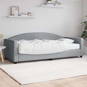 Jersey Fabric Daybed In Light Grey - UK