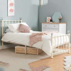 Jessika Metal Single Bed In Cream