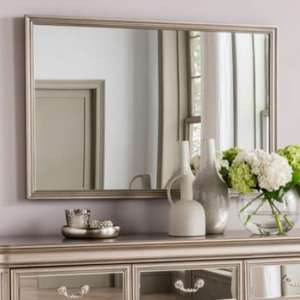 Jessika Rectangular Wall Bedroom Mirror In Taupe Frame