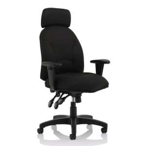 Jet Fabric Executive Office Chair in Black - UK