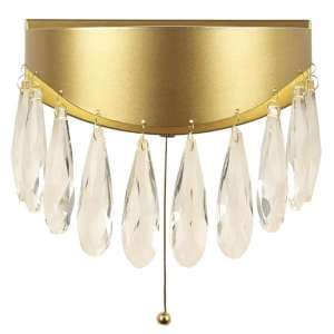 Jewel LED Crystal Wall Light In Gold - UK
